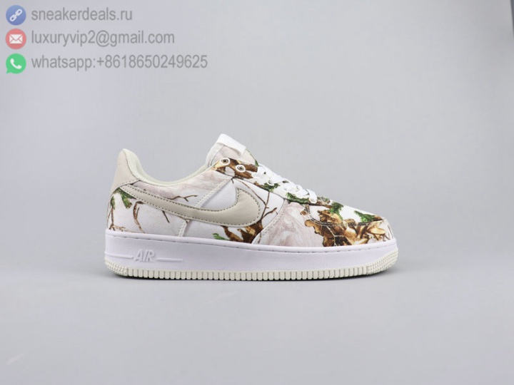 NIKE AIR FORCE 1 '07 LOW PAINTING WHITE UNISEX CANVAS SKATE SHOES